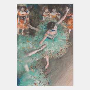 Edgar Degas - Dancer zwaaien/danser in groen Inpakpapier Vel
