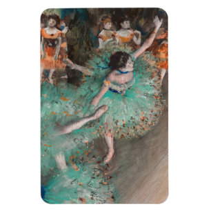 Edgar Degas - Dancer zwaaien/danser in groen Magneet