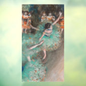 Edgar Degas - Dancer zwaaien/danser in groen Raamsticker (Vel 3)
