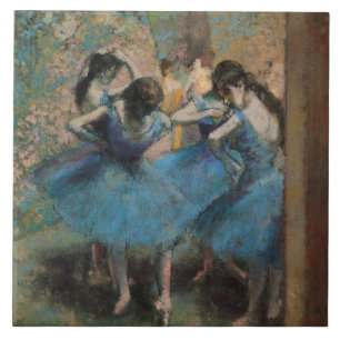 Edgar Degas   Dancers in blauw, 1890 Tegeltje