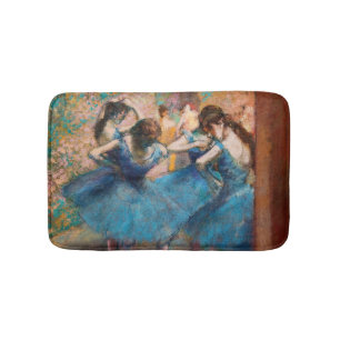 Edgar Degas - Dancers in blauw Badmat