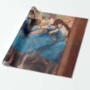 Edgar Degas - Dancers in blauw Cadeaupapier