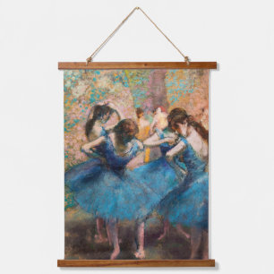 Edgar Degas - Dancers in blauw Hangend Wandkleed