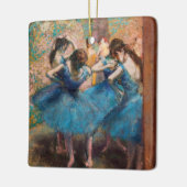 Edgar Degas - Dancers in blauw Keramisch Ornament (Links)