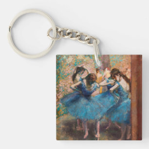 Edgar Degas - Dancers in blauw Sleutelhanger
