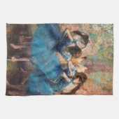 Edgar Degas - Dancers in blauw Theedoek (Horizontaal)