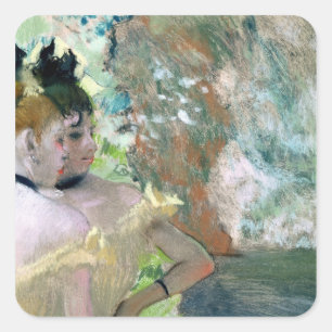 Edgar Degas Dancers in de Wings Vierkante Sticker