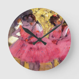 Edgar Degas - Dancers in roze - Ballet Dance Lover Ronde Klok