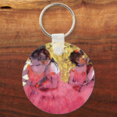 Edgar Degas - Dancers in roze - Ballet Dance Lover Sleutelhanger (Voorkant)