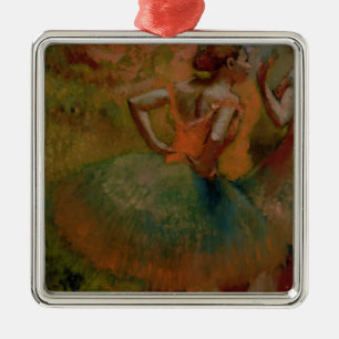 Edgar Degas Dancers met groene rokken Metalen Ornament
