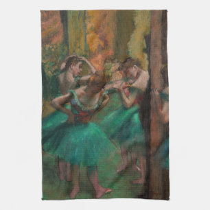 Edgar Degas - Dancers, Roze en Groen Theedoek