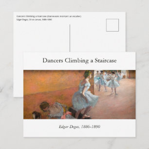 Edgar Degas - Dansers die een trap beklimmen Briefkaart