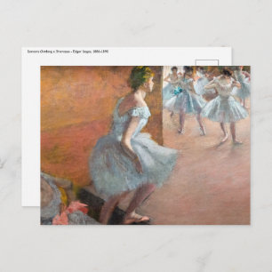 Edgar Degas - dansers die een trap beklimmen Briefkaart