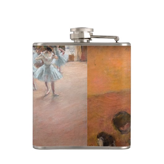 Edgar Degas - dansers die een trap beklimmen Heupfles (Achterkant)