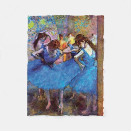 Edgar Degas - dansers in blauw - balletdanslang Fleece Deken (Voorkant)