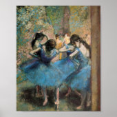 Edgar Degas - dansers in blauw Poster (Voorkant)
