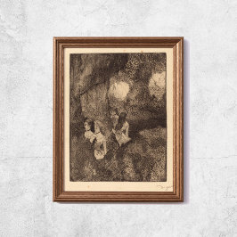 Edgar Degas dansers in de ketchkunst van Wings Poster