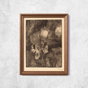 Edgar Degas dansers in de ketchkunst van Wings Poster