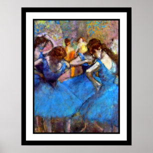 Edgar Degas - Dansers in het Blauw - Ballet Dansli Poster
