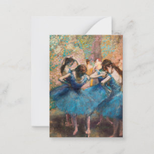 Edgar Degas - Dansers in het blauw Notitiekaartje