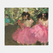 Edgar Degas - Dansers in roze Fleece Deken (Voorkant (Horizontaal))