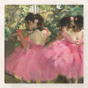 Edgar Degas - dansers in roze Glazen Onderzetter