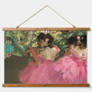 Edgar Degas - dansers in roze Hangend Wandkleed