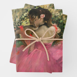 Edgar Degas - dansers in roze Inpakpapier Vel