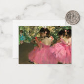 Edgar Degas - Dansers in roze Notitiekaartje (Voorkant / Achterkant in situ)