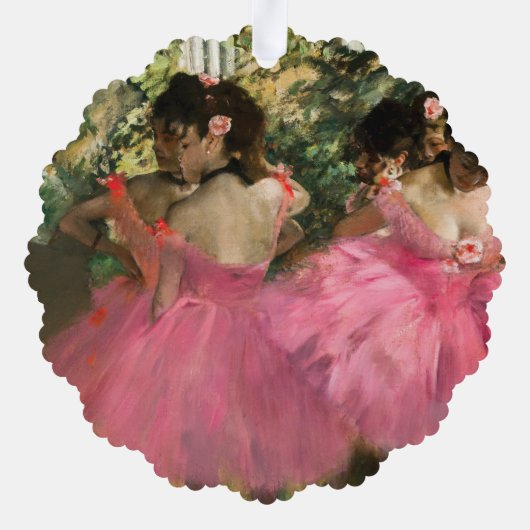 Edgar Degas - Dansers in roze Ornament Kaart (Achterkant)