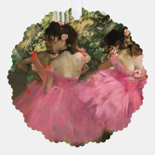 Edgar Degas - dansers in roze Ornament Kaart