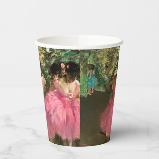 Edgar Degas - dansers in roze Papieren Bekers (Links)