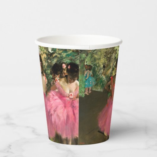 Edgar Degas - dansers in roze Papieren Bekers (Rechts)