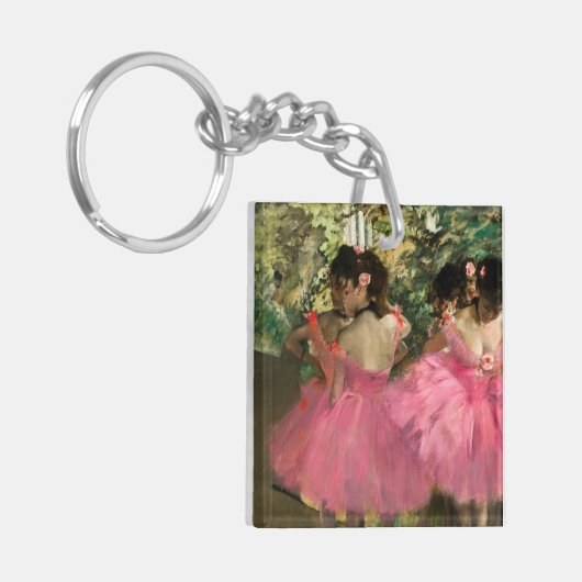 Edgar Degas - dansers in roze Sleutelhanger (Voorkant Links)