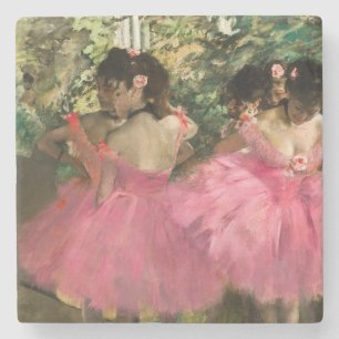 Edgar Degas - dansers in roze Stenen Onderzetter