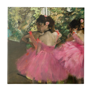 Edgar Degas - dansers in roze Tegeltje