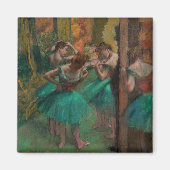 Edgar Degas - Dansers, Roze en Groen Magneet (Voorkant)