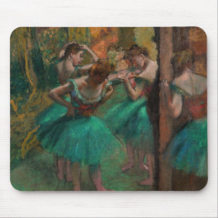 Edgar Degas - Dansers, Roze en Groen Muismat