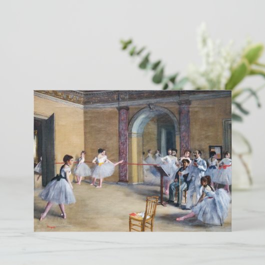 Edgar Degas - Dansfoyer, Opera rue Le Peletier Bedankkaart (Staand voorkant)