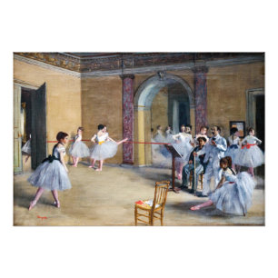 Edgar Degas - Dansfoyer, Opera rue Le Peletier Foto Afdruk