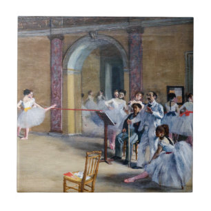 Edgar Degas - Dansfoyer, Opera rue Le Peletier Tegeltje