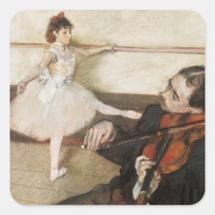Edgar Degas dansles.  impressionisme Vierkante Sticker