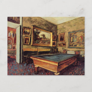 Edgar Degas, De biljartkamer Briefkaart