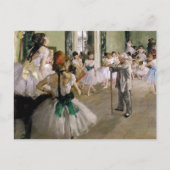 Edgar Degas - De dansklasse Briefkaart (Voorkant)