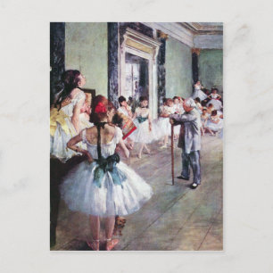 Edgar Degas - De dansklasse Briefkaart