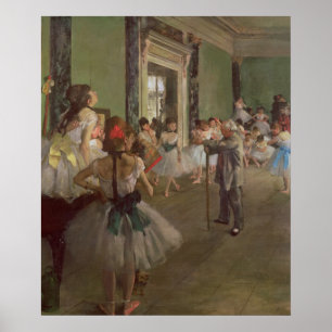 Edgar Degas De dansklasse, c.1873-76 Poster