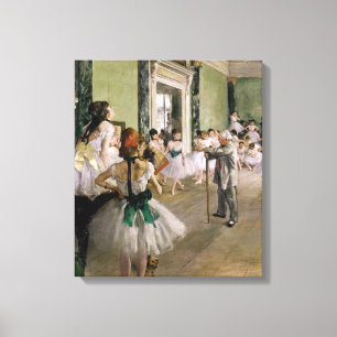 Edgar Degas - De dansklasse Canvas Afdruk