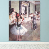 Edgar Degas de dansklasse Canvas Afdruk (Insitu (Houten vloer))