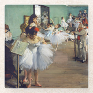 Edgar Degas - De dansklasse Glazen Onderzetter