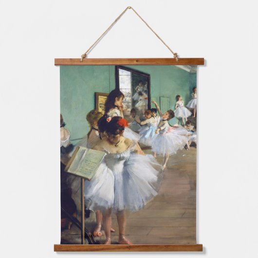 Edgar Degas - De dansklasse Hangend Wandkleed (Voorkant)